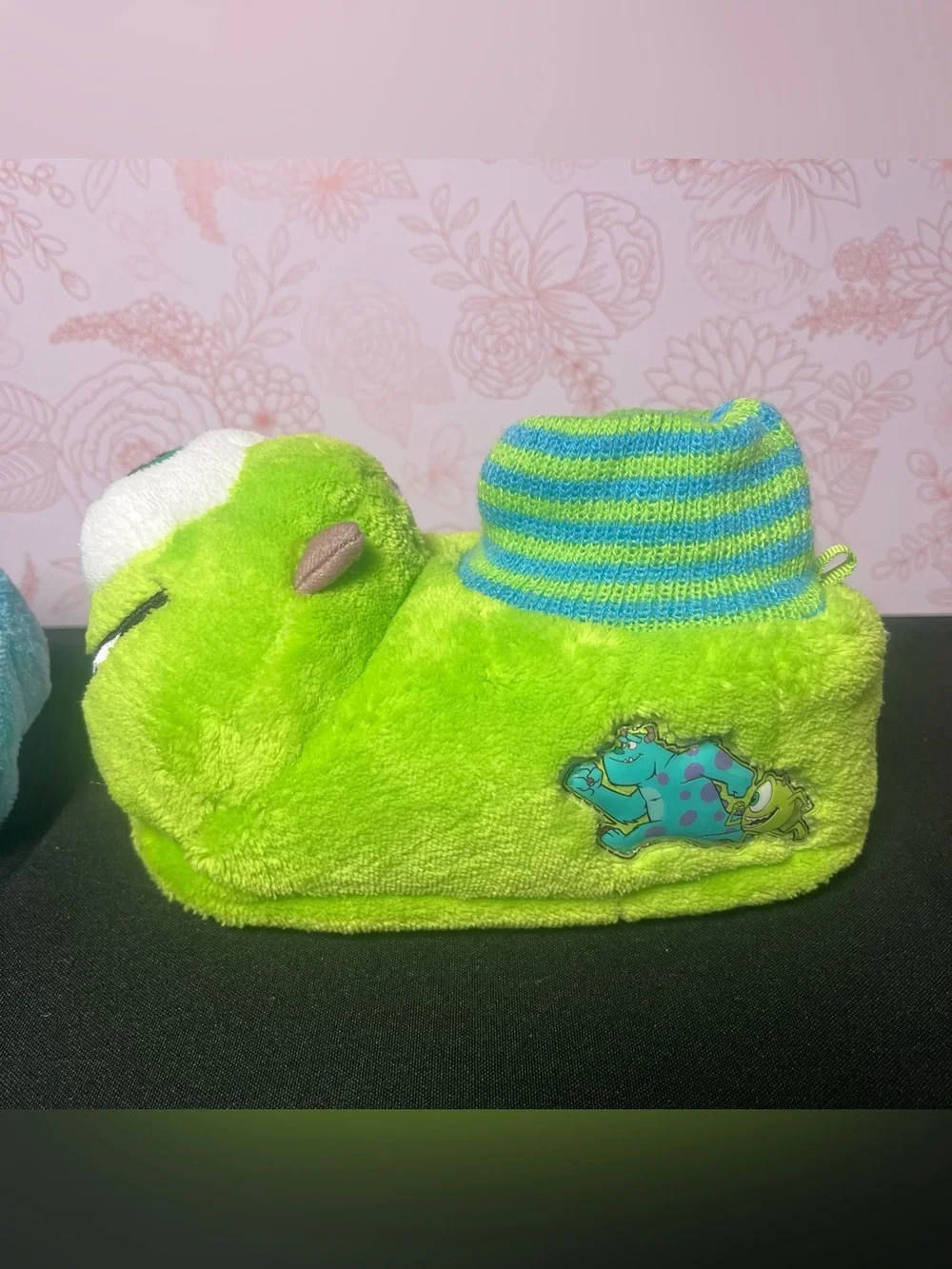 Disney PIXAR Monsters Inc Bootie Slippers 3D Sully & Mike Kid Size 7-8 Non-slip